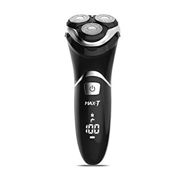 MAX-T Electric Shaver USB Quick Charge Rotary Shaver with Pop Up Trimmer 100% Waterproof Wet & Dry...