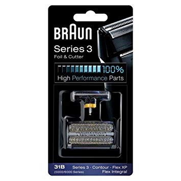 Braun 5000/6000FC- XP 31B Flex Integral Foil/Cutterblock Replacement Pack, Black