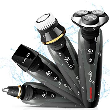 YOHOOLYO Electric Shaver Rotary Shavers Wet and Dry Waterproof Electric Razor with Nose Trimmer...