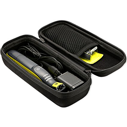 Philips Norelco OneBlade Trimmer Shaver Case, ProCase EVA Hard Case Travel Storage Organizer Carrying Bag for Philips Norelco OneBlade, FFP, QP2520/90 QP2520/70 -Black