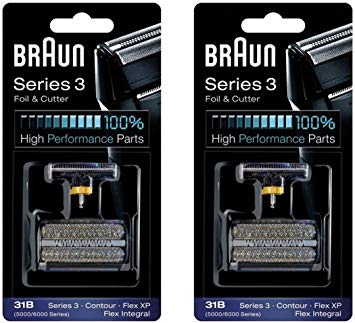 31B BRAUN 5000/6000 Series Contour Flex XP Integral Shaver Foil & Cutter Head Replacement Combi...