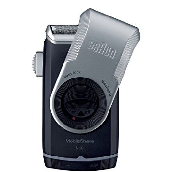 Braun M90 Mobile Shaver for Precision Trimming, Great for Travel, Black/Silver