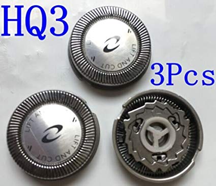 HQ56 HQ55 HQ4 HQ3 Replacement Heads Set of 3 Dual Precision Universal Cooling Surface Double Blades for Philips Norelco Compatible Electric Shavers Gizmomix