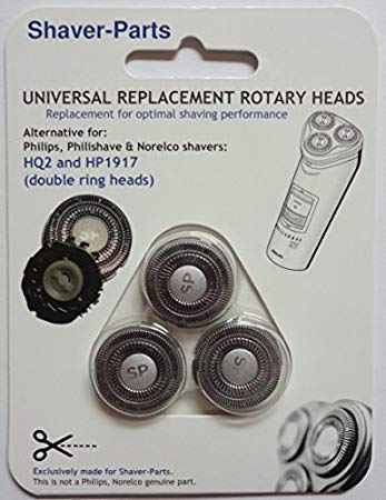 Shaving Heads: HQ2 - HP1917 Alternative (Fits) for Norelco / Philips Shavers.