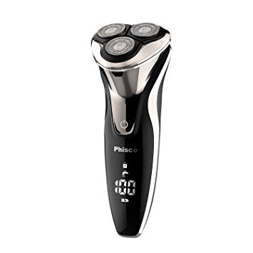 Phisco Electric Shaver Razor for Men 2 in 1 Beard Trimmer Wet Dry Waterproof Mens Rotary Shaver USB...