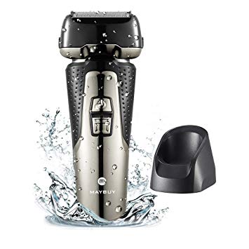 Maybuy Waterproof Electric Foil Shaver USB Rechargeable Cordless Electric Razor Wet and Dry Beard...