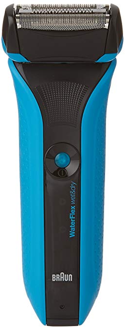 Braun Series Waterflex Wet and Dry Shaver Electric Shaver for Men WF2S; Rechargeable Electric Razor, Blue