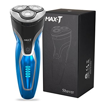 MAX-T Electric Shaver USB Quick Charge Rotary Shaver with Pop Up Trimmer 100% Waterproof Wet & Dry...