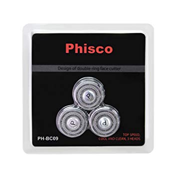 Phisco Shaver Replacement Head Blade Cutters 3 Pcs for Phisco Electric Shaver Razor for Men 2 in 1 Beard...