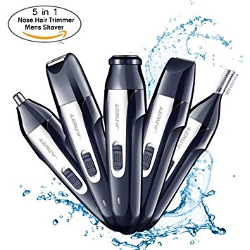 Nose Hair Trimmer for Men Rechargeble, 5 in 1 Personal Waterproof Electric Shaver...